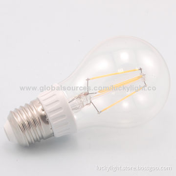 LED Filament Bulb, CE Mark, 220V AC, Aluminum Housing, Dimmable